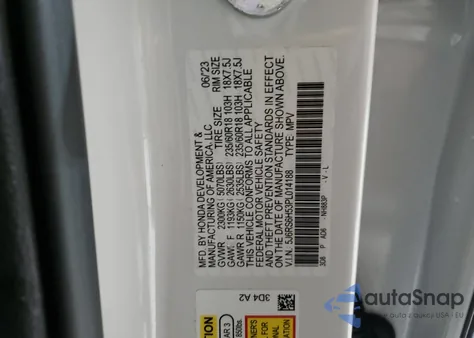 2023 Honda Cr-V Sport z USA, uszkodzony, nr VIN 5J6RS6H53PL014188